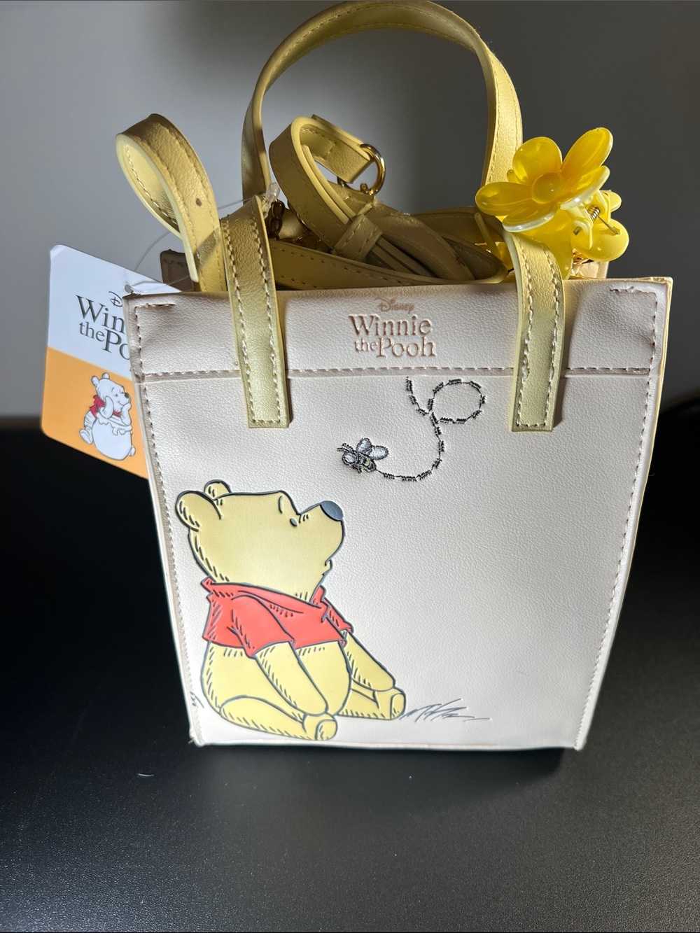 Disney Winnie the Pooh Cream and Yellow Mini Tote